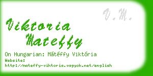 viktoria mateffy business card